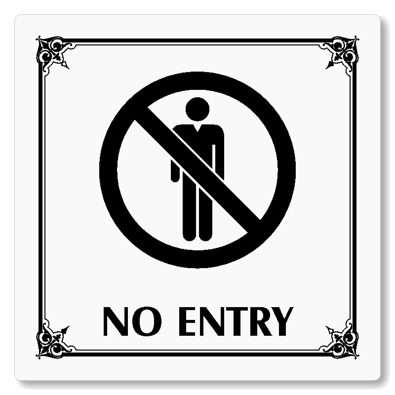 No entry, 148x148mm, bílá, Nebraska